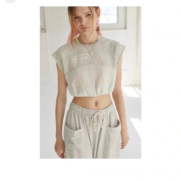 URBAN OUTFITTERS OUT FROM UNDER TAYLOR GRAY MULTI VARSITY TOP  XS - Picture 1 of 6
